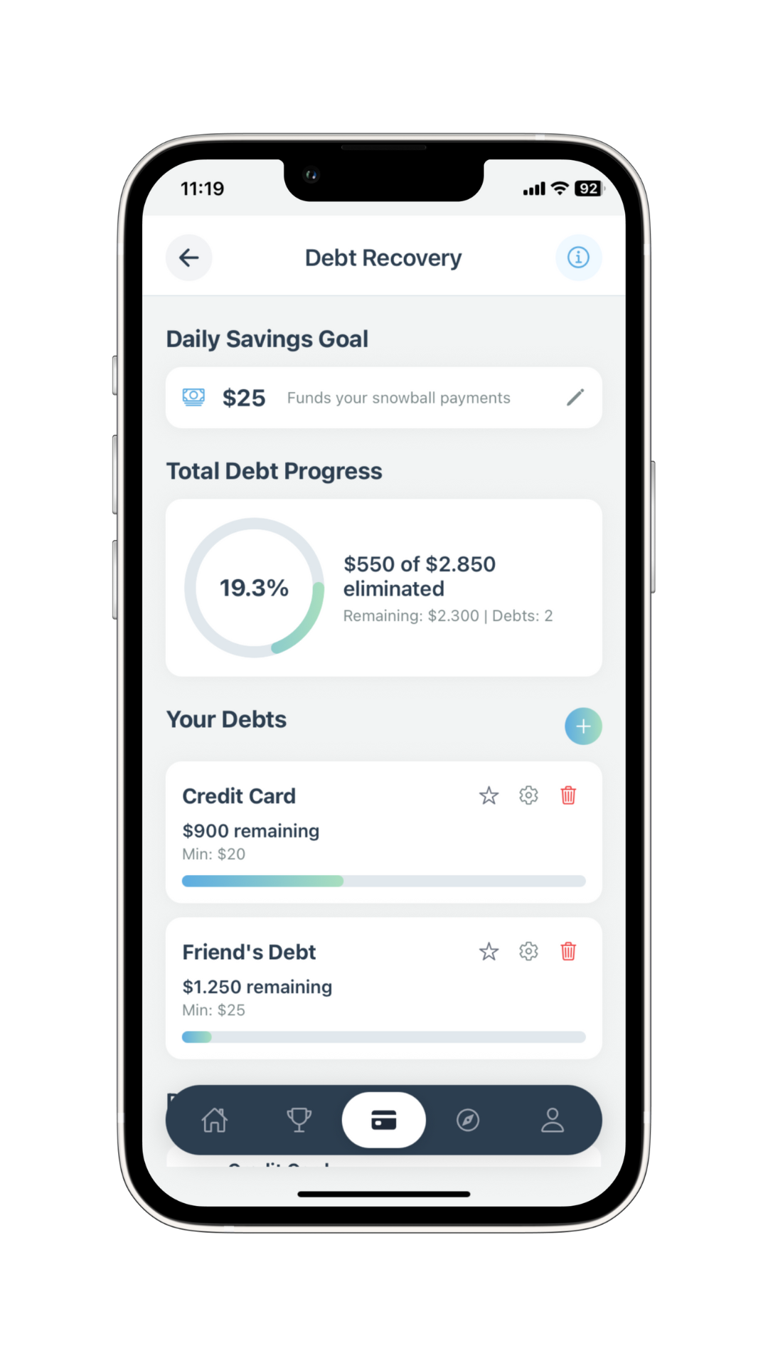 Financial Recovery Screenshot