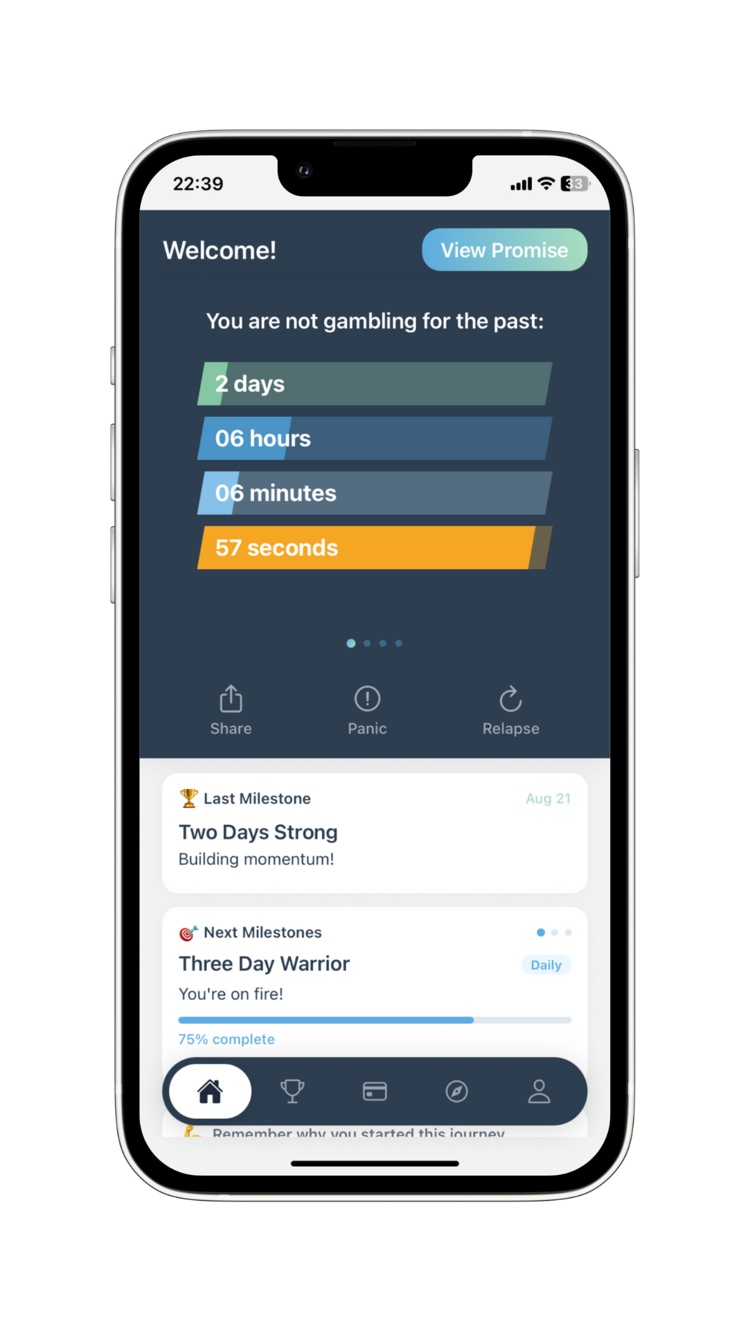 Recovery Tracking Screenshot